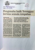 Pengusaha Batik Terengganu Terima Semula Tempahan (29/06/2004 - Berita Harian)