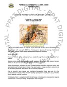 Does Honey Affect Cancer Cells? (2 August 2023- The Star)