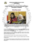 Jumlah Tenaga Kerja Wanita Malaysia Antara Terendah Di ASEAN (23/06/2023-Berita Harian)
