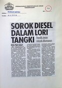 Sorok Diesel Dalam Lori Tangki (04/11/2004 - Harian Metro)