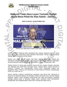 Malaysia Tidak Akan Layan Tuntutan Remeh ... (26/09/2023-Berita Harian)