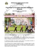 Five Ways To Fix Public Education System In Malaysia (30 Jan 2024-New Straits Times)