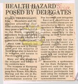 Health Hazard Posed By Delegates (29/09/1986 - New Straits Times)