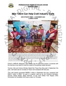 New Talent Can Help Craft Industry Grow(4 November 2023-New Straits Times)