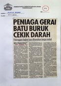 Peniaga Gerai Batu Buruk Cekik Darah (19/09/2003 - Harian Metro)