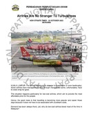 Airlines Are No Stranger To Turbulences (22 October 2023-New Straits Times)