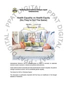 Health Equality vs Health Equity (14/03/2023 - The STAR)