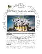 UOW Malaysia Makes It to the top Again (08/06/2023 - The STAR)