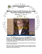 Malaysia Pantau Konflik Palestin-Israel... (16/10/2023 - Harian Metro)